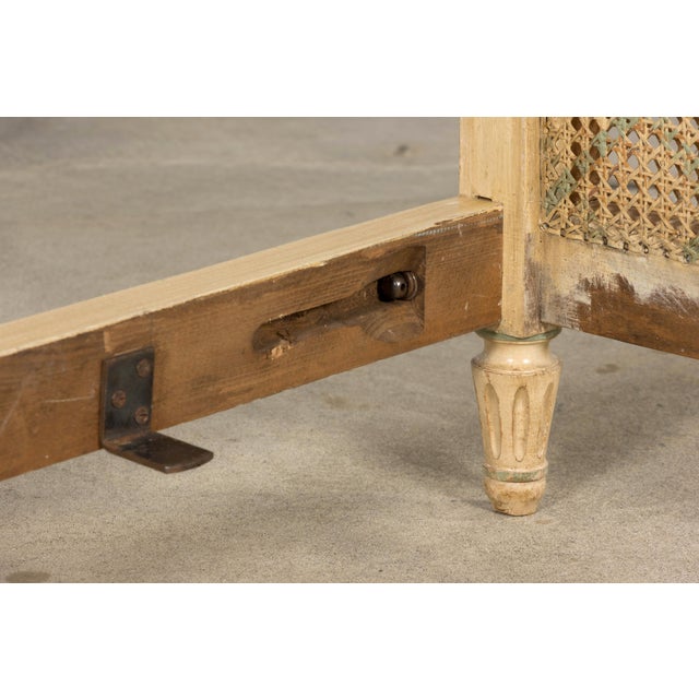 Early 20th Century French Louis XVI Style Painted Cane Daybed For Sale - Image 17 of 18