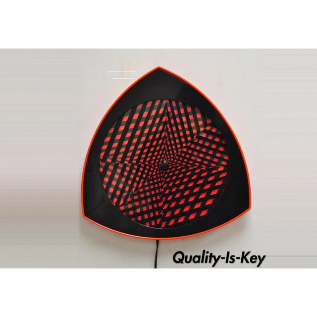 Vintage 1996 Rabbit Tanaka Lumaseries CyberSpace Red Kinetic Wall Art Sculpture For Sale - Image 12 of 12