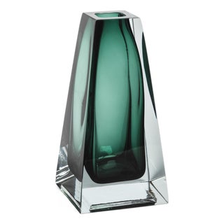 Carrara Polished Green Glass Vase, 6" For Sale