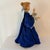 Large Vintage Victorian Style Christmas Angel Figurine in Royal Blue Velvet For Sale - Image 10 of 10
