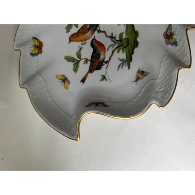Late 20th Century Vintage Herend Rothschild Leaf Dish For Sale - Image 5 of 13