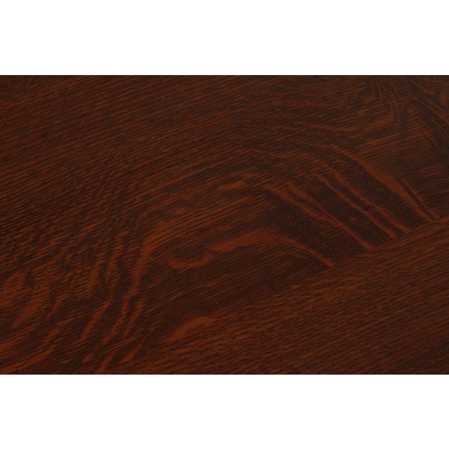 Wood Stickley Mission Style Oak Side Or Writing Table For Sale - Image 7 of 12