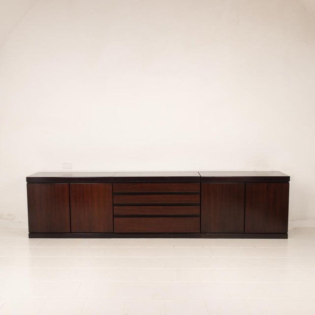 Angelo Mangiarotti Mid-Century African Rosewood S11 Modular Sideboard by Angelo Mangiarotti, Italy, 1960s For Sale - Image 4 of 18