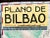 Wood Original 1952 Mid-Century City Plan of Bilbao, Spain ‘Plano De Bilbao’ in Original Chippy Wood Frame For Sale - Image 7 of 11
