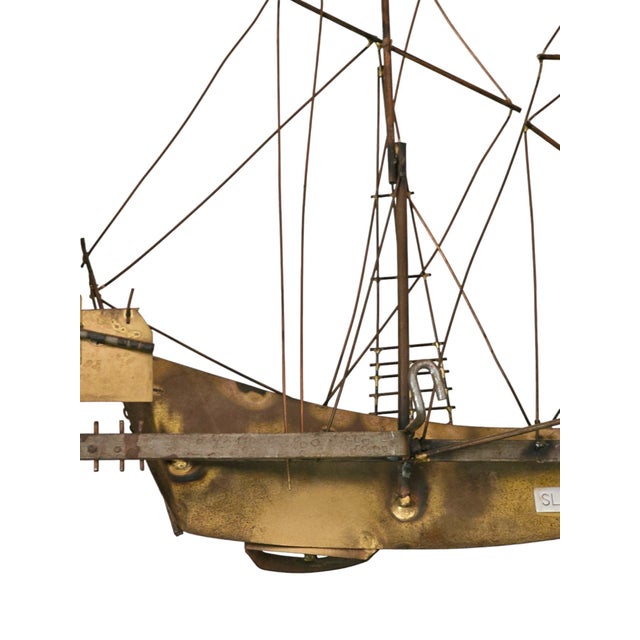 Brown 1974 Curtis Jere Metal Sculpture Signed Both Sides and Numbered For Sale - Image 8 of 10