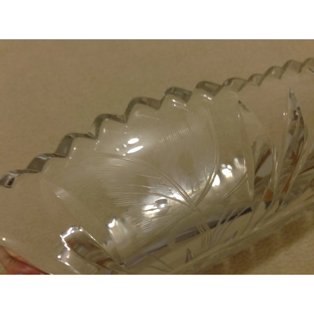 Vintage ABP Pressed Glass Celery Saw Tooth Dish For Sale - Image 10 of 11