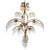 French Brass and Glass 7-Light Palm Chandelier, 1950s For Sale - Image 6 of 6