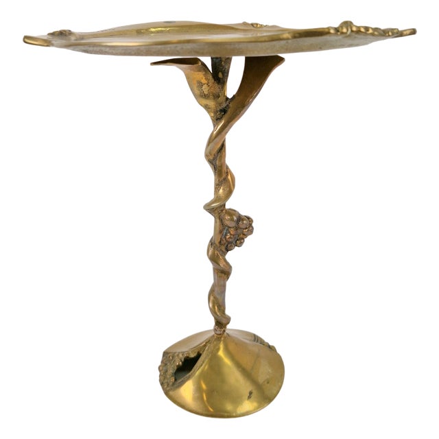 Brutalist Brass Amadeo Petit-Four Dish by Kurt Jesch for Fratelli Tonini, 1970s For Sale