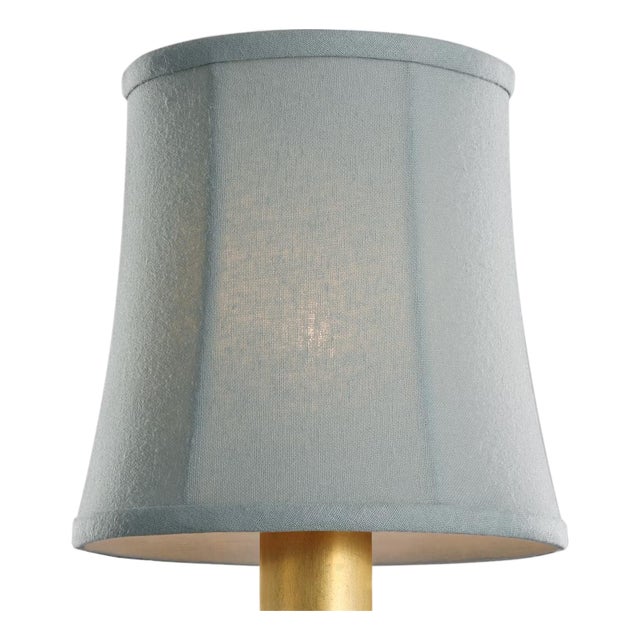 Visual Comfort Signature 5" Blue Linen Soft Empire Shade For Sale