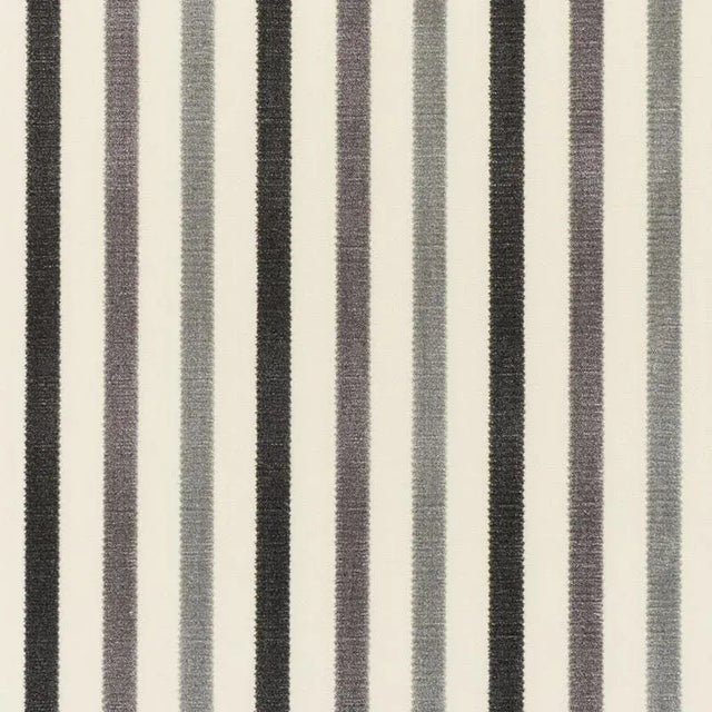 Schumacher Le Matelot Fabric in Charcoal For Sale