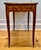 Antique French Louis XV Style Tulipwood Marquetry Writing Table or Side Table With Leather Top For Sale - Image 9 of 18