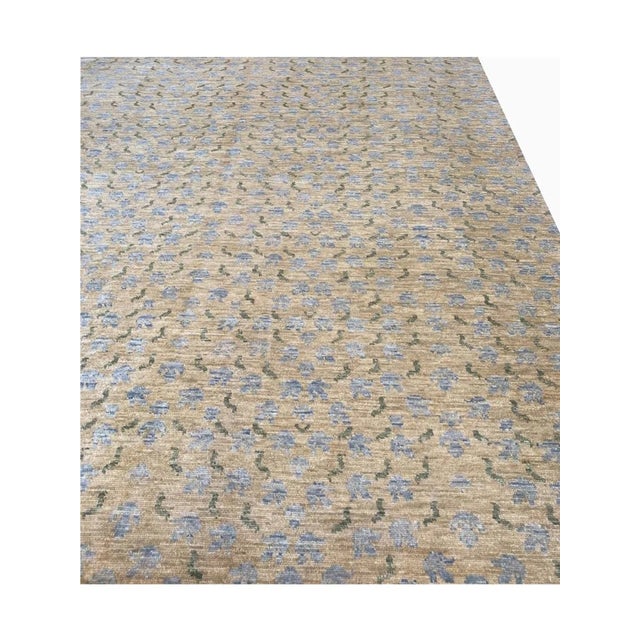 1990s Handwoven Transitional Oushak Area Rug 10x14 For Sale In Dallas - Image 6 of 8