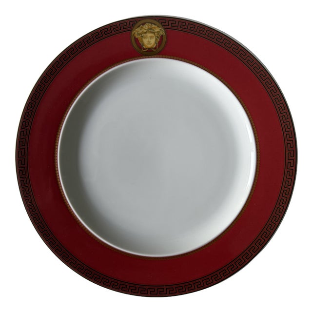 Red Salad Plate by Versace from Rosenthal, 1990 For Sale