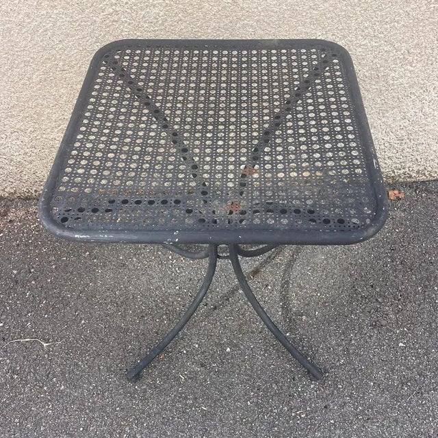 Black Wrought Iron Pedestal Table, 1960s For Sale - Image 3 of 9