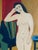 1970s Vintage Abstract Modernist Oil Painting of a Nude Woman For Sale - Image 5 of 6