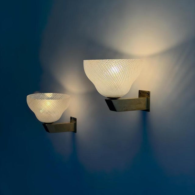 Reticello Wall Sconces attributed to Carlo Scarpa for Venini, 1940s, Set of 2 For Sale - Image 18 of 18