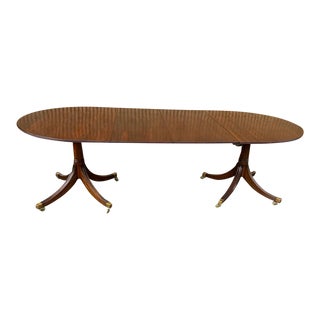 Regency Style Mahogany Banquet Dining Table With 2 Leaves. Circa 1920-1940s. For Sale