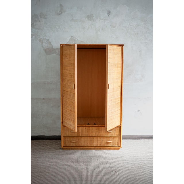 Tan Bamboo Wardrobe from Vivai Del Sud, 1970s For Sale - Image 8 of 9