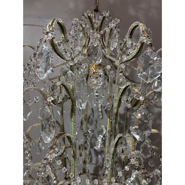 Italian 1950s Mid-Century Italian Chandelier For Sale - Image 3 of 10