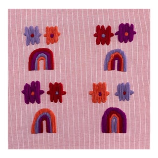 "Hyperaware" Contemporary Abstract Textile Artwork by Frances Sousa For Sale