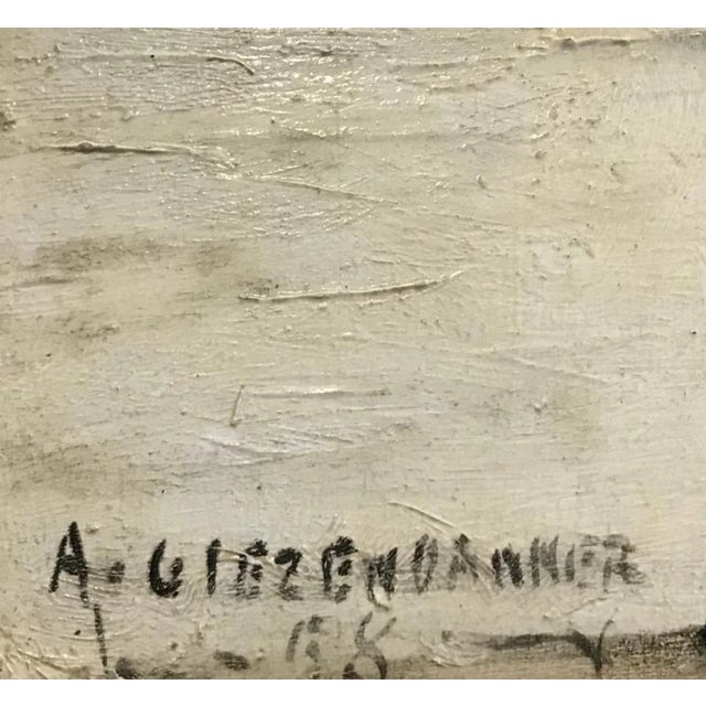 Rustic Winter View, Painting on Wood For Sale - Image 3 of 9