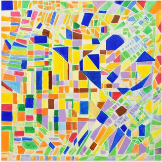 Giorgio Lo Fermo, Mosaic Abstract, 2019, Oil on Canvas For Sale