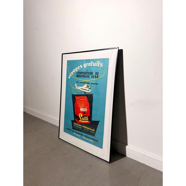 Expo 58 Free Travel Sabena Advertising Poster For Sale - Image 5 of 5