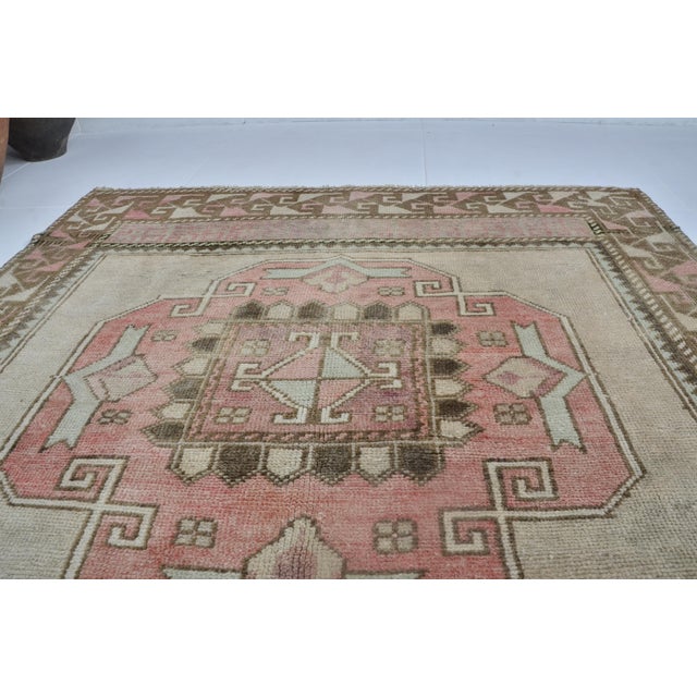 1960s Oushak Floor Handknotted Wool Carpet For Sale In Phoenix - Image 6 of 10