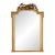 19th Century French Louis XVI Giltwood Mantel Mirror With Musical Trophy Crest For Sale