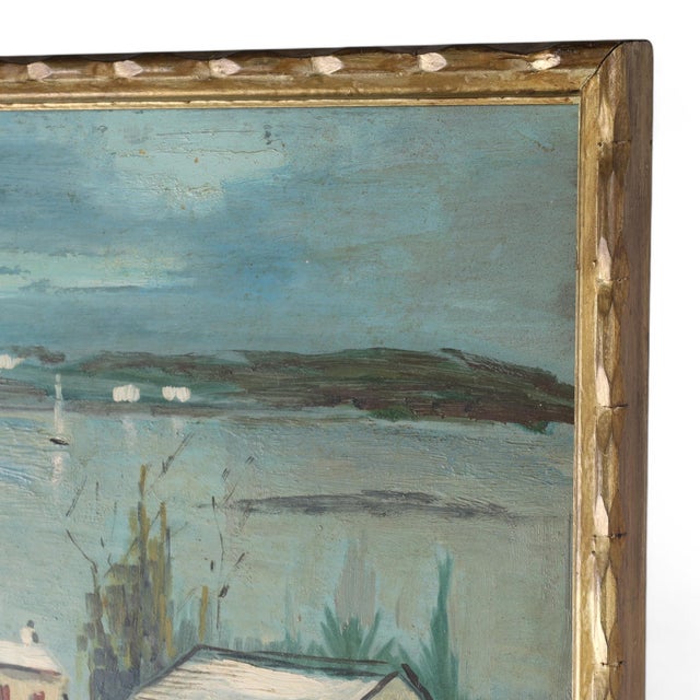 Mid 20th Century Vintage Painting on Board of a Bermuda Bayscape by Alfred Birdsey For Sale - Image 5 of 10