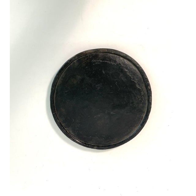 Early 20th Century Black Limestone Charger Plateau For Sale - Image 5 of 5