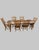 Virginia House Oak Dining Set with Six Chairs Two of which are Captains Chair . Table has Claw Feet Legs .Table is 102...