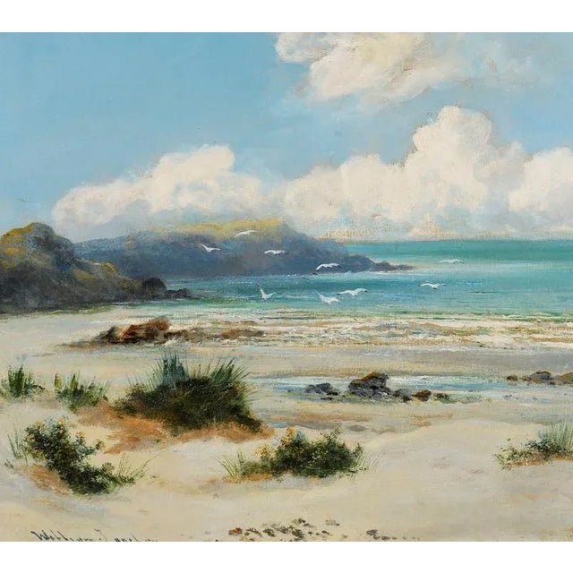 William Langley, Scottish Beach Scene, 1800s, Canvas, Framed For Sale - Image 6 of 14
