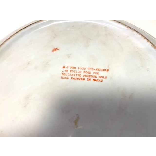 Vintage Chinese Hand Painted Decorative Bowl For Sale - Image 9 of 10