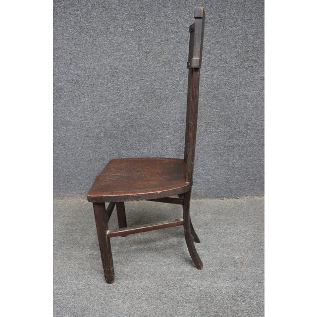 Roycroft Attributed Mission Oak Desk Chair For Sale - Image 9 of 10