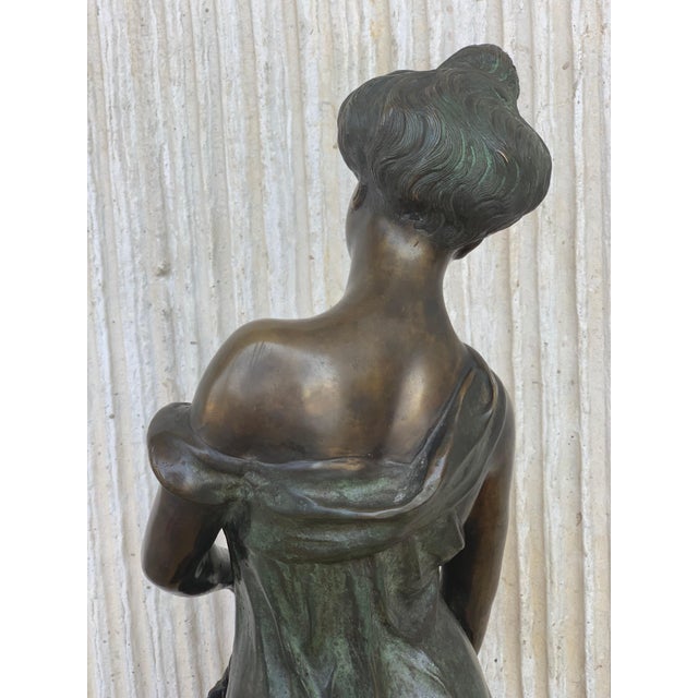 20th Century Cast Bronze Statue of a Nymph Signed by Ferdinando de Luca, Italy For Sale - Image 4 of 18