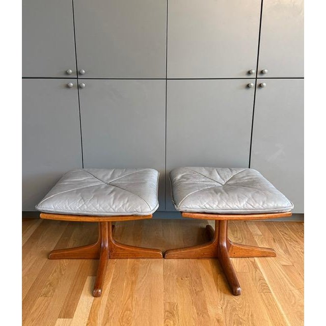 Mid Century Scandinavian Modern Foot Stool in the Style of Lied Mobler For Sale In Austin - Image 6 of 18