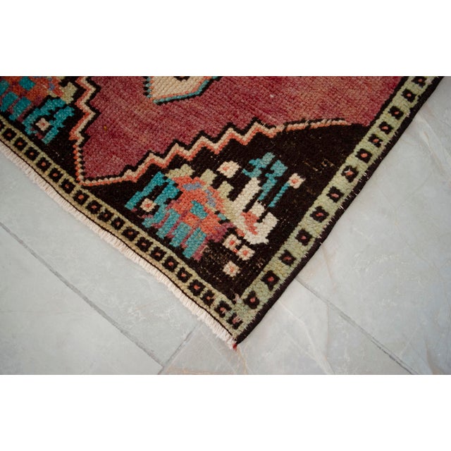 1970s Small Rug, Entryway Rug, Bath Mat, Kitchen Decor, Turkish Rug, Door Mat 1'8" X 3'6" For Sale - Image 6 of 12
