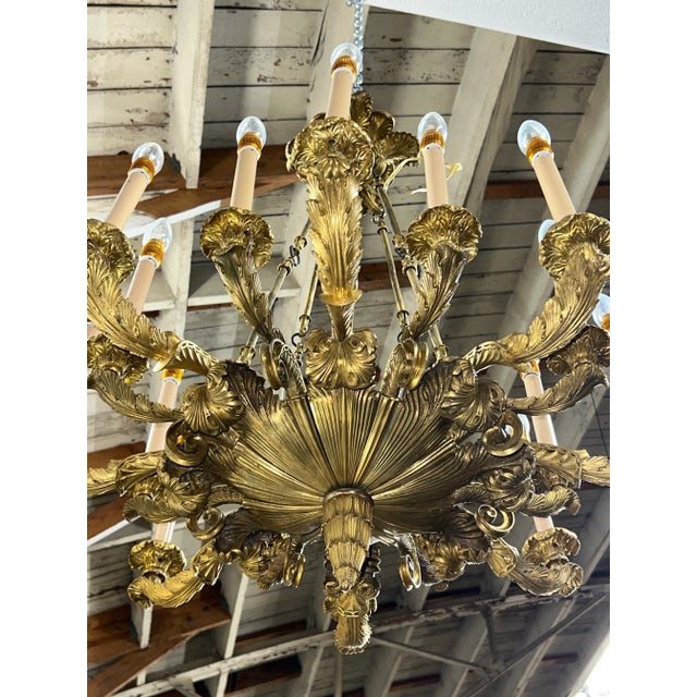 Vintage French Chandelier 16 Light For Sale - Image 9 of 12