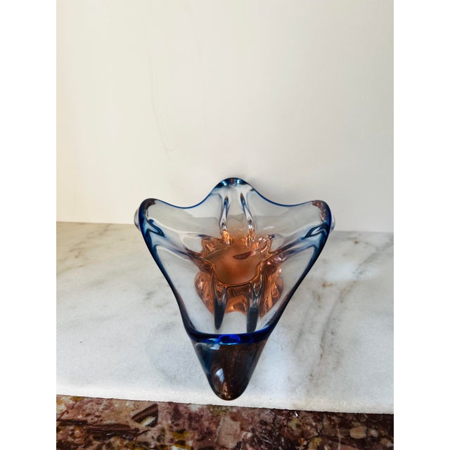 Glass Vintage Art Glass Bowl Designed by Josef Hospodka For Sale - Image 7 of 17