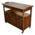 Mid-Century Modern Black Topped Walnut Bar Cart For Sale