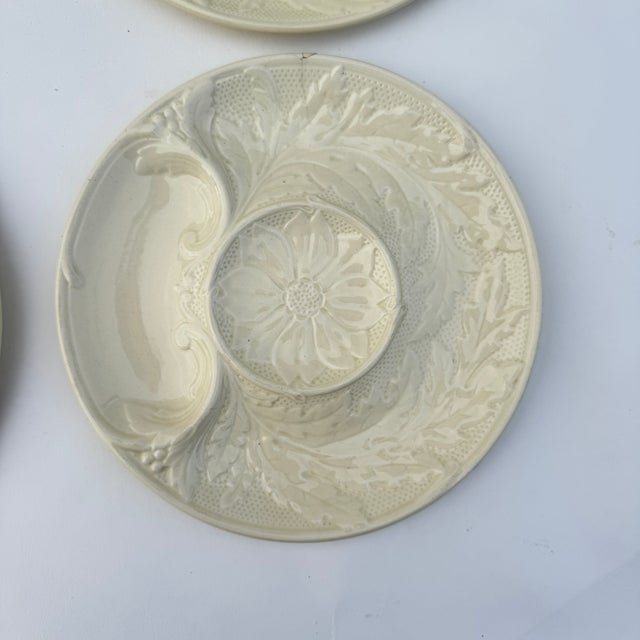 20th Century Gien Majolica Earthenware Artichoke Plates- Set of 4 For Sale In Columbia, SC - Image 6 of 13