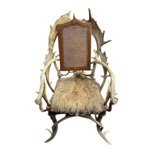 1940s Black Forest Antler Chair