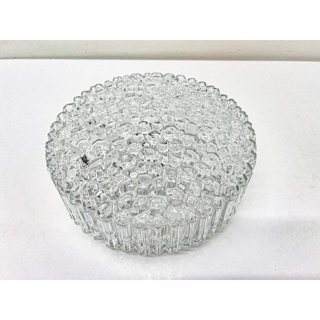 Bubble Texture Glass Flush Mount Lamp by Limburg, 1970s For Sale - Image 14 of 17