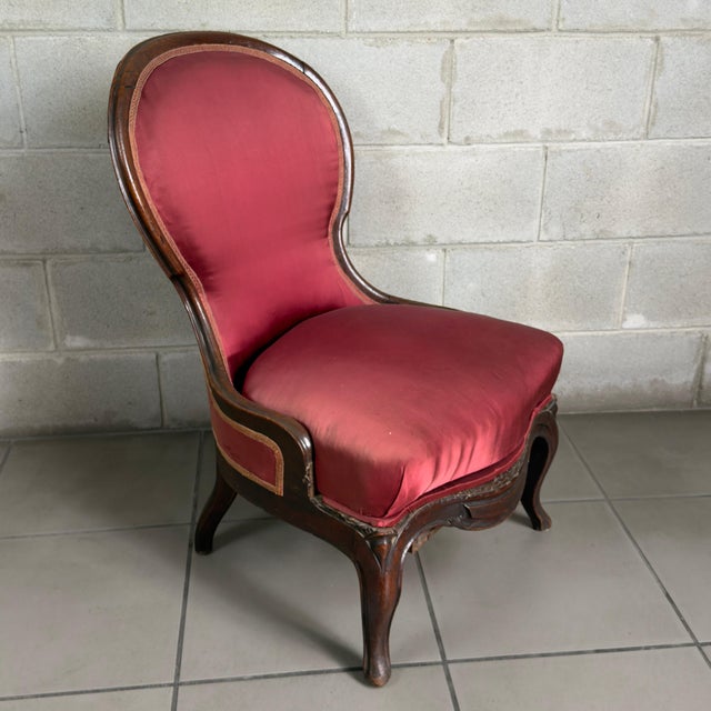 Antique Wooden and Ceramic Dressing Chair from Laveno, 1900s For Sale - Image 17 of 17