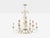 Hollywood Regency, White Painted Iron, Large Chandelier, USA, 1960s An impressive and substantial chandelier featuring...