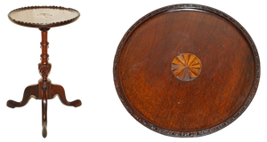 Antique 1880 Sheraton Revival Tripod Table in Hardwood
