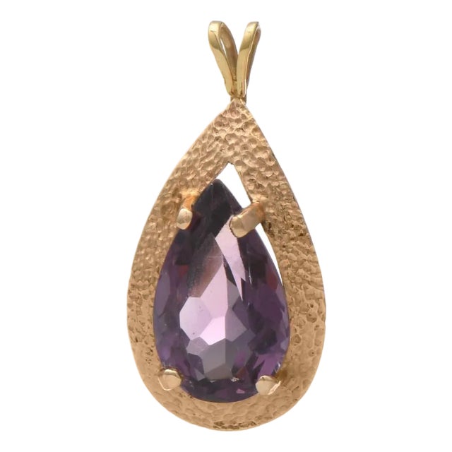 14KY Vintage Amethyst(10.4) Pendant For Sale