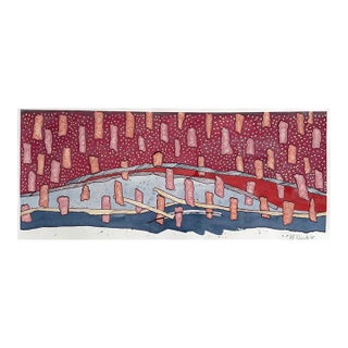 Barbara Beck Abstract Watercolor Painting on Paper 2008 - Signed/Dated For Sale