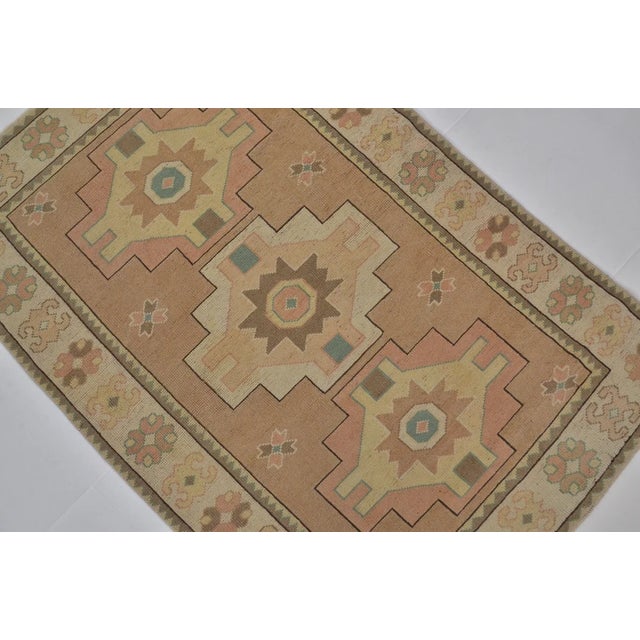 Turkish 1950s Decorative Anatolian Wool Carpet For Sale - Image 3 of 10